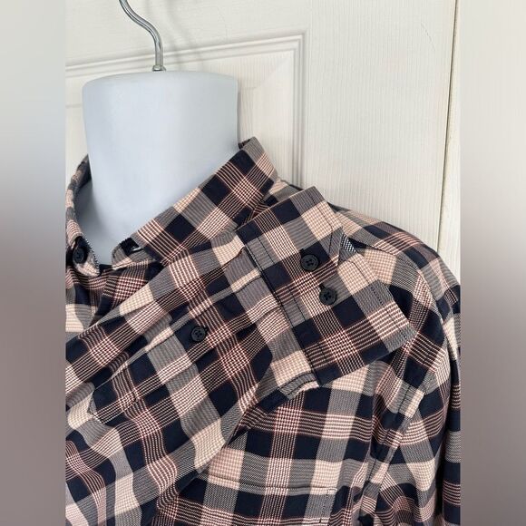 Johnston & Murphy Plaid Button Down Shirt Long Sleeve Cotton Mens XL - Picture 11 of 14